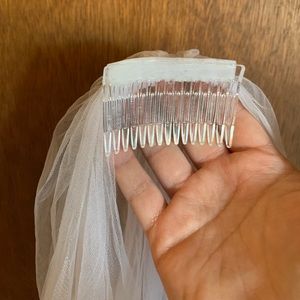 Chapel length ivory/white 2 tier veil